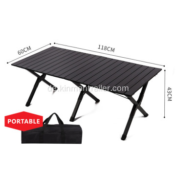 Schwarzer Farb Aluminium Tragbarer Klapptisch für Outdoor Camping